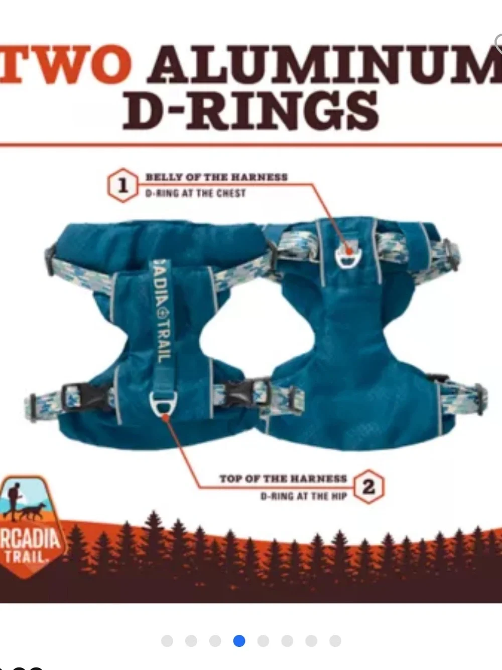 Arcadia Trail Lightweight Dog Harness Medium Mountain Hiking Walks Comfy EUC
